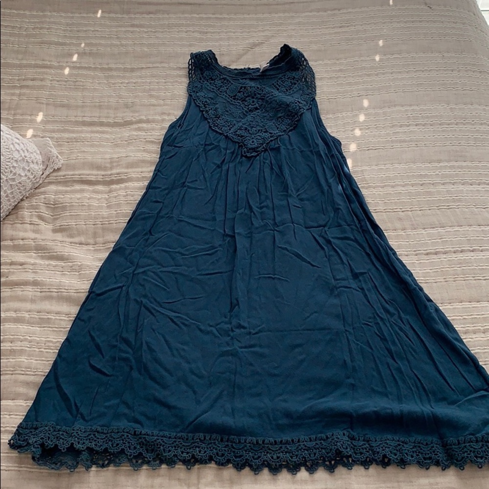 Blue crochet dress